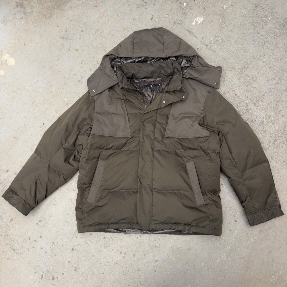 Uniqlo +J Jil Sander Mens XL Down Oversized Parka Olive Green 311-445767